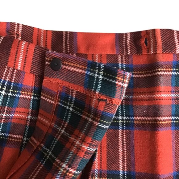 ANN STEVENS NEW YORK Vintage Wool Blend Wrap Plaid Long Length Skirt - Picture 7 of 8